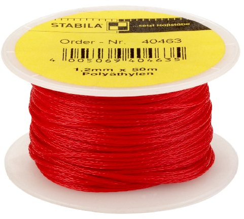 Stabila Messgeräte 40463 Maurerschnur 50 m rot
