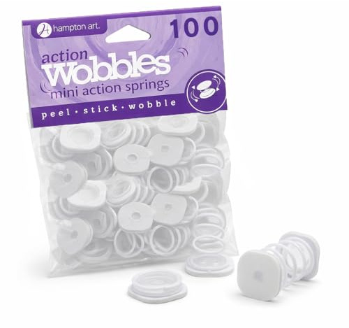 Hampton Art Accessories Action Wobbles Mini, 100 Count, Self Adhesive Spring Anchors, for Paper Crafts, Card Making and Scrapbooking, Adds Dimension and Movement