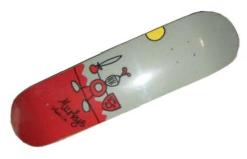 Murkys Skateboard Deck 7.75 - Red/Grey Minilogo Blank Decks Top!