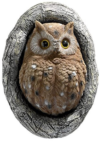 Diseño Toscano Octavius knothole Árbol de búho Escultura