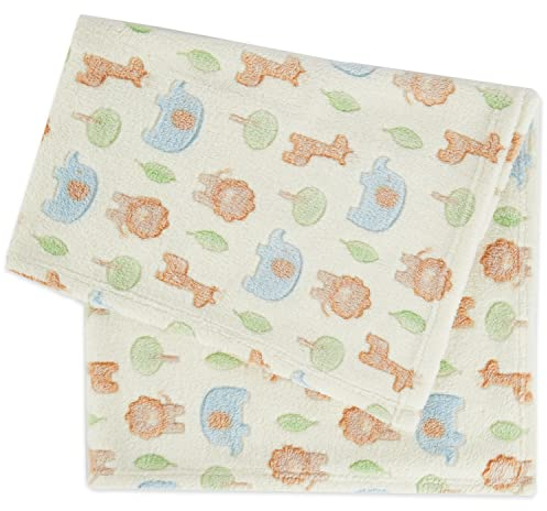 Bieco Babydecke Zoo Tiere | Baby Decke | Kuscheldecke Baby | Baby Blanket Tagesdecke Kinder Jungen Buggy Decke Baby Kuscheldecke Einschlagdecke Baby