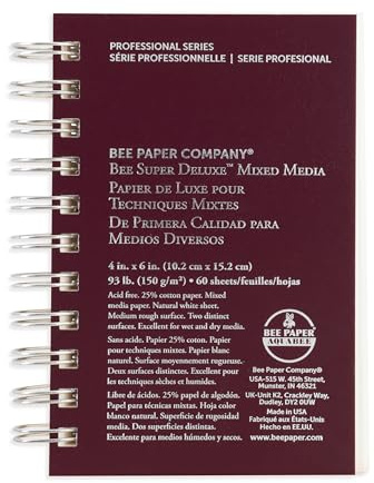 Bee Paper - 4x 6 Super Deluxe Mixed Media Sketching Pad, 60 Sheets