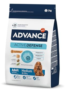 Advance Medium Adult Chicken, Pienso para Perros Adultos de Razas Medianas con Pollo, 3kg