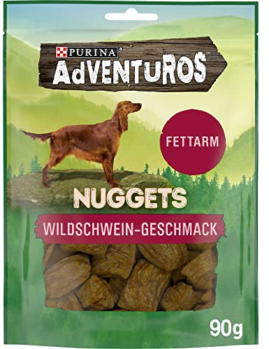 Adventuros Nuggets Hunderleckerli, mit Wildschwein, 6er Pack (6x90g)