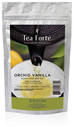 Tea Forte Premium Loose Leaf Tea Blend, Resealable 1 Pound Bag, Makes 160-175 Cups, Orchid Vanilla