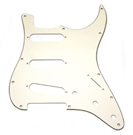 Fender Pickguard, Stratocaster® S/S/S, 11-Hole Mount, Parchment P/B/P, 3-Ply