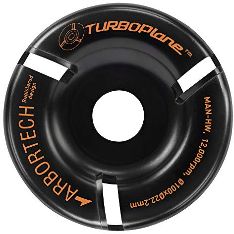 ARBORTECH TURBO Plane | Fresa a disco in metallo duro con Ø 100 mm per smerigliatrice angolare per la lavorazione del legno| IND.FG.400