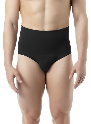 FarmaCell 411 (Nero, XXL) Slip Uomo Cotone a Vita Alta, Intimo Modellante, Shapewear, Made in Italy