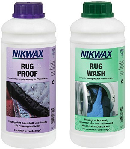 Nikwax Rug Wash Waschmittel und Rug Proof Imprägnierung für Pferdedecken
