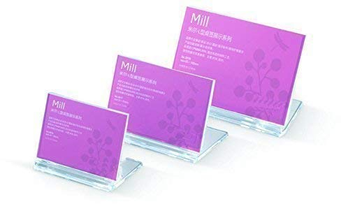 Tisch-Namensschild Preisschild Display Tischaufsteller glasklar Werbeschild Acryl PMMA neigungsverstellbar (50x80 mm)