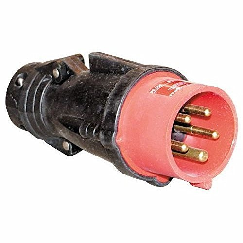 Fiche mobile droite Hypra 16A - 3P+N+T - 380V~ à 415V~ - caoutchouc - IP44