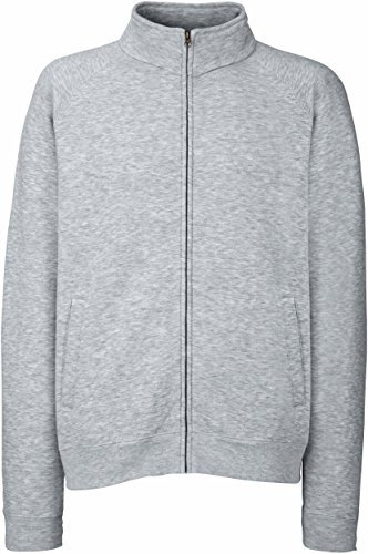 Fruit of the Loom Herren Zip Front Classic Sweatshirt, grau meliert, XXL