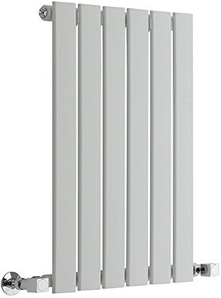 Milano Alpha White Horizontal Single Flat Panel Radiator - 635mm x 420mm