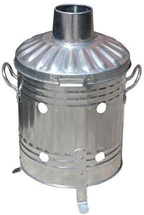 Small / Medium / Large Garden Fire Bin Incinerator Galvanised Ideal for burning Wood / Leaves / Paper (15 Litre)