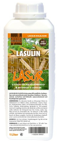 Lasulin Holzlasur, 1L Palisander, Wetterfest