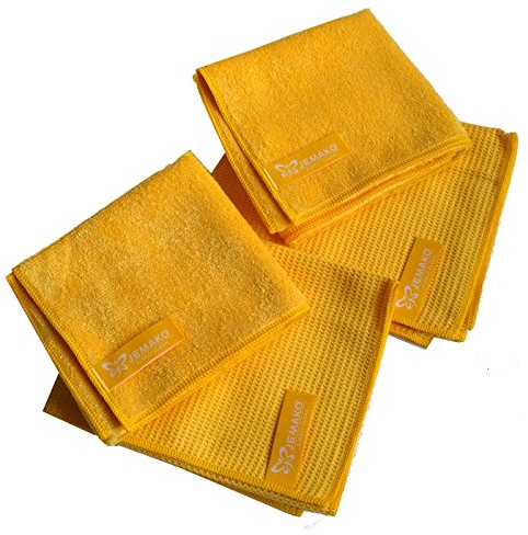 Jemako 2 X 2er Set GELB - Profituch (40x45 cm) + Trockentuch (40 x 45 cm)