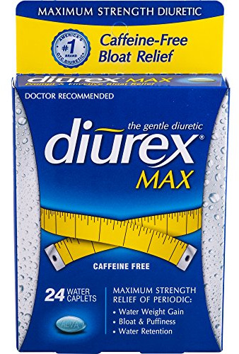 Diurex Max Water Caplets Caffeine Free - 24 Caplets, Pack of 2