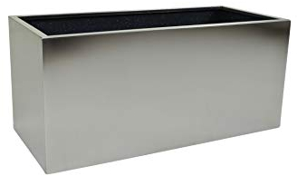VIVANNO Pflanzkübel Blumenkübel Pflanztrog Pflanzgefäß Edelstahl Maxi - 30 x 60 x 30 cm