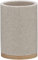 Sealskin Becher Grace, Zahnputzbecher aus Polyresin, Farbe: Sand, 7.3 x 7.3 x 10.6 cm