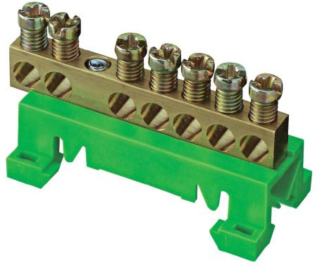 Kopp 250002003 Schutzleiter-Klemme mit Schnellbefestigung für die Hutschienen-Montage