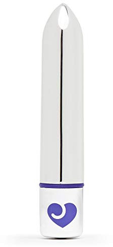 Lovehoney Magic Bullet Vibrator - 4 Inch Vibrator Bullet with Tapered Tip - 10 Function Multispeed Mini Adult Sex Toy for Women – Lipstick Massager - Waterproof – Sex Toys for Couples - Silver