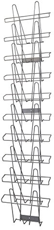Wandhalter Metall mit 10 Fächern A3 für Zeitschriften, Prospekte