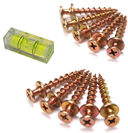 Hangman, gancio a vite per appendere quadri, 10 viti e 1 mini livella