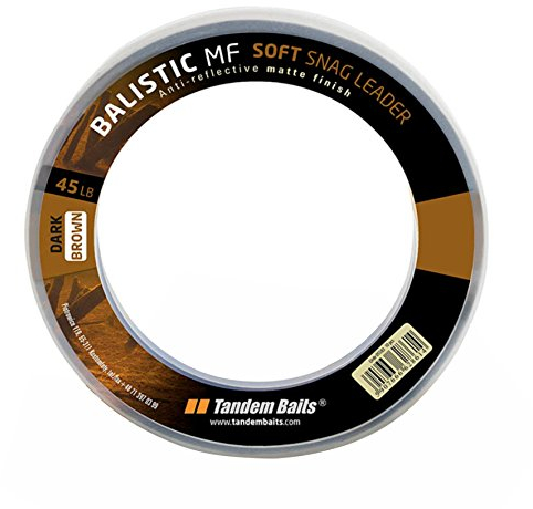 Tandem Baits Balistic MF Snag Leaders Angelschnur für Angelrute | Angelzubehör für Karpfenrute zum Große-Fische-Angeln | Karpfenzubehör für Profis & Hobby-Angler 100 m 0,6 mm 45 lb dunkelgrün