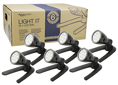 Aquascape LED Garden and Pond Lighting Six (6) Pack | 6-Watt Each | 84047