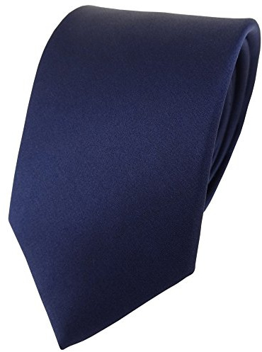 TigerTie Cravate en satin en soie de différentes couleurs unies - Cravate 100% soie - Largeur 8 cm