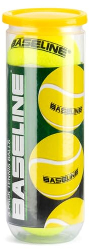 Toyrific Baseline 3 Pack of Tennis Balls, Professional Quality, Great Bounce, 6.5cm diameter