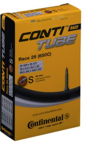 Continental Schlauch Race 26 SV 42 Fahrradschlauch, Schwarz, (18/25-559/571)
