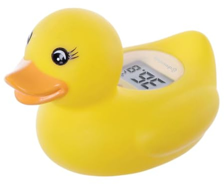 Dreambaby Duck Baby Bath Thermometer - Instant Read Digital Thermometer for Water and Room Temperature - Floating Baby Bath Toy - Newborn Must-Have