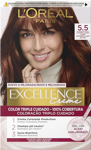 L´ORÉAL PARIS Excellence Creme Tinte Permanente - Tono 5.5 Castaño Caoba Claro