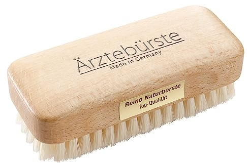REMOS Handbürste Ärztebürste weiche Naturborste aus heimischem Buchenholz