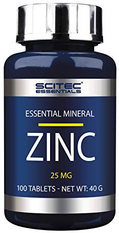 Scitec Nutrition Zinc | aus Zinkgluconat und Zinkbisglycinat | Organische Quellen | 25 mg Zink pro Dosis, 100 Tabletten
