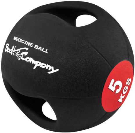 Bad Company Pro Grip Medizinball I Fitnessball mit Doppelgriff I 3 Kg - 10 Kg I Einzeln oder im Set