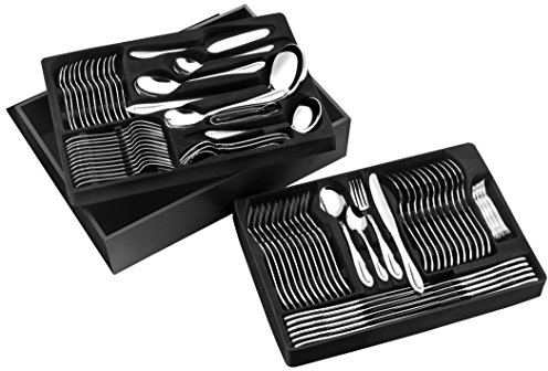 Pradel Excellence D570C Besteck-Set, 84-teilig Miroir in einem Holzkasten mit Einer Schublade