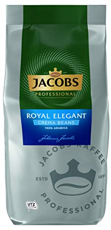 Jacobs Professional Royal Elegant Café Crema, 1kg Bohnenkaffee, ganze Bohne, 100% Arabica, Intensität 3/5, ideal für Kaffee-Vollautomaten