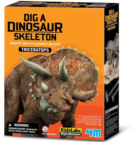 4M Dig A Dino Kit (KidzLabs Dig a Triceratops Skeleton Kit)