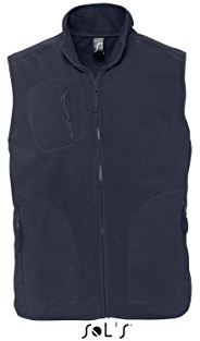 Sol’S Norway - Gilet Polaire Mixte sans Manche - Col Montant doublé - Anti-bouloche - Marine - 5XL