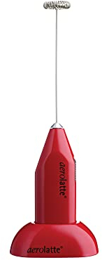 Aerolatte 045RD Milk Frother with Stand, Stainless Steel, Red