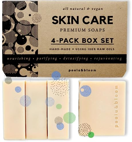Poola & Bloom Ziegenmilchseife mit Sheabutter für Männer Feuchtigkeitsspendend Sanfte Reinigung Pflanzliche Zutaten Nachhaltige Pflege Männlicher Duft Tägliche Anwendung