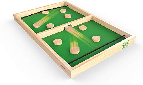 Ferti Games- Le Passe-Trappe Jeu d'Adresse 4 ans to 99 ans, Couleur du Bois, Vert