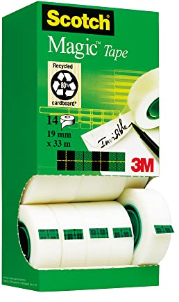 3M Scotch Klebefilm Magic 810, 19 mm x 33 m, 10+4 GRATIS