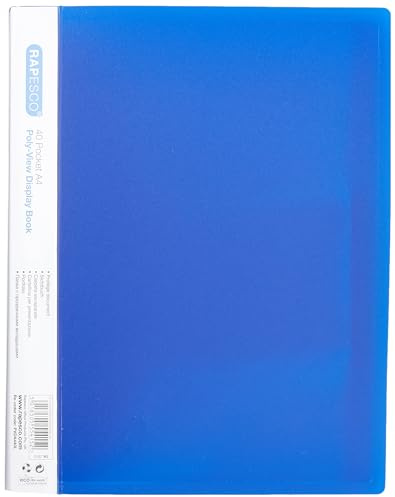 Rapesco PVDA440L 40-Hüllen-Mehrfach-Sichtbuch, A4, Blau