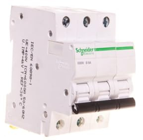 Schneider A9K01306 Leitungsschutzschalter K60N 3P, 6A, B Charakteristik, 6kA