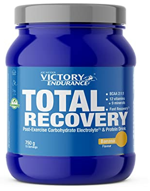 Victory Endurance Total Recovery - Optimise la Récupération Post-Entraînement – Avec Glutamine – BCAAs - Enrichie en Vitamines et Electrolytes – Goût Banane – 750g