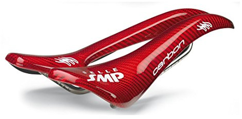 SMP Unisex – Erwachsene Carbon Sattel, Rot, One Size