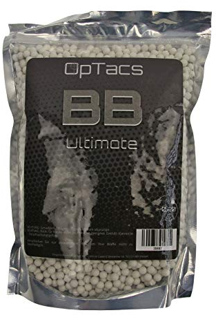OpTacs Softair - Kugeln Ultimate Premium BBS 0,20 g 1000 STK. Weiß, Airsoft 6mm BB Munition in wiederverschließbaren Beutel